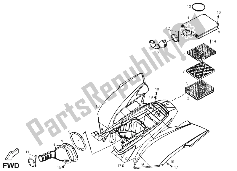 Toutes les pièces pour le Cadre (2) du Derbi DXR 250 CC 2004