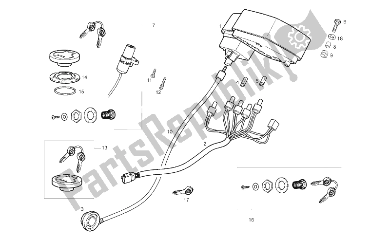 Todas las partes para Tablero De Instrumentos de Derbi Senda 125 R Baja 4T E3 2010