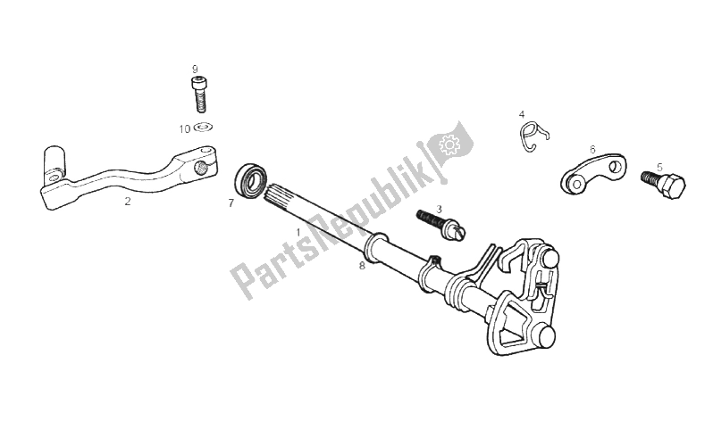 Tutte le parti per il Albero Selettore del Derbi Senda 50 R DRD X Treme 2T E2 2010