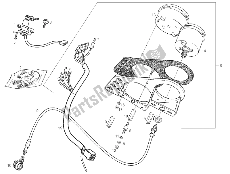 Todas las partes para Instrumentos de Derbi GPR 50 Racing 2A Edicion 2002