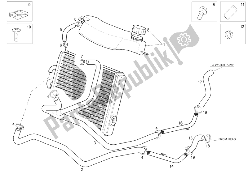 Todas las partes para Sistema De Refrigeración de Derbi Rambla 300 E3 2010