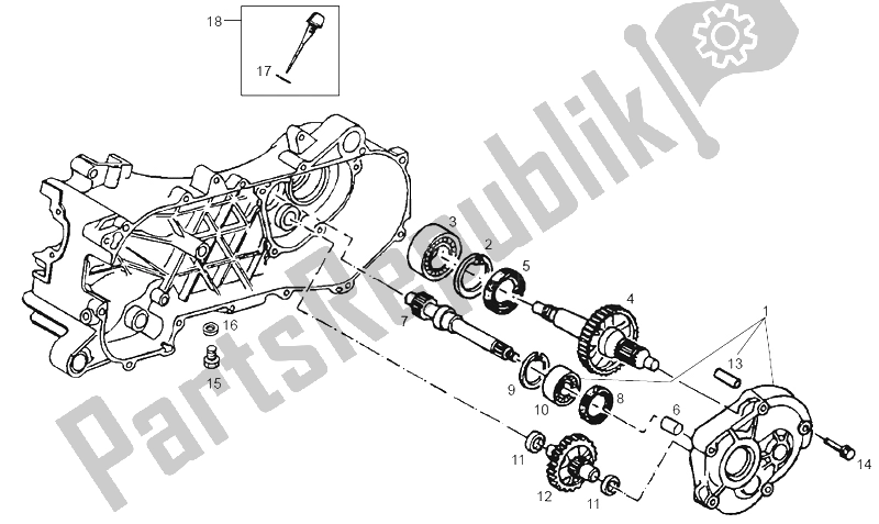 All parts for the Drive Shaft (2) of the Derbi GP1 50 CC Race E2 2 VER 2005