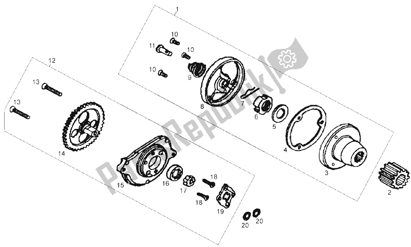 Toutes les pièces pour le La Pompe à Huile du Derbi Senda 125 R 4T Baja E3 2007