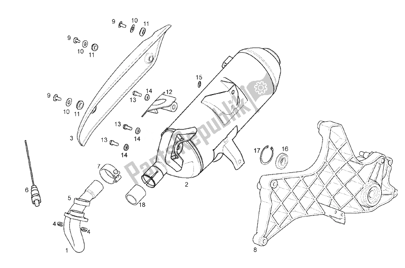 Toutes les pièces pour le Unité D'échappement du Derbi Rambla 300 E3 2010