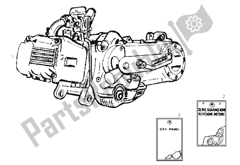 Alle onderdelen voor de Motor van de Derbi Atlantis 4T 50 CC 100 E2 2004
