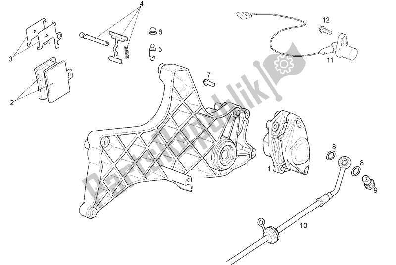 Todas las partes para Pinza Trasera de Derbi Rambla 300 E3 2010