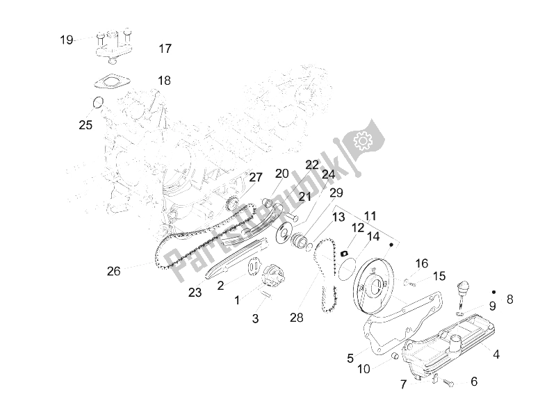 Tutte le parti per il Pompa Dell'olio del Derbi Sonar 125 4T 2009