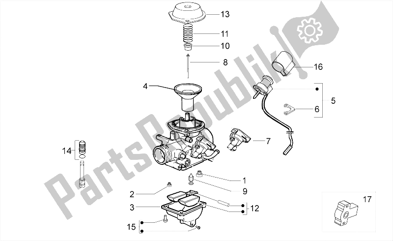 Todas las partes para Carburador Ii de Derbi Variant Sport 125 4T E3 2012