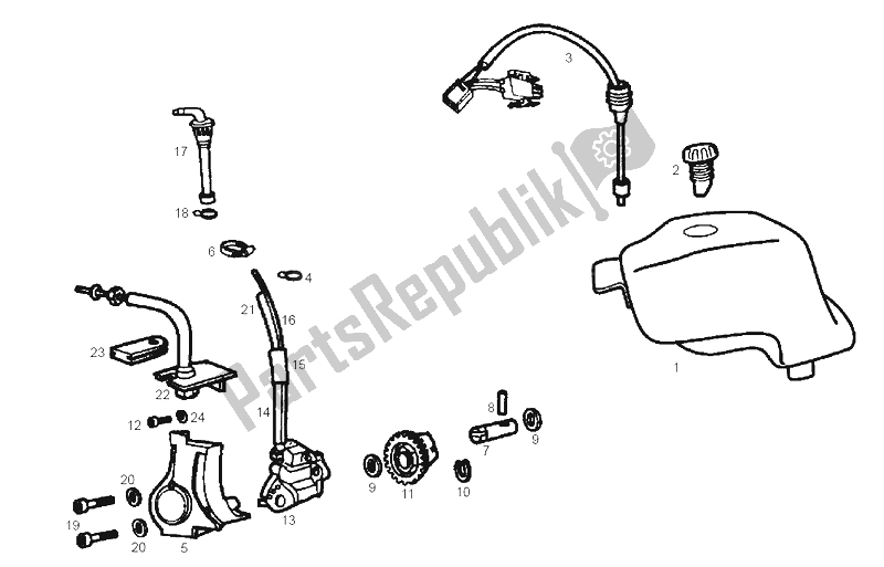 All parts for the Oil Pump of the Derbi Senda 50 SM DRD Racing LTD Edition E2 2 Edicion 2005