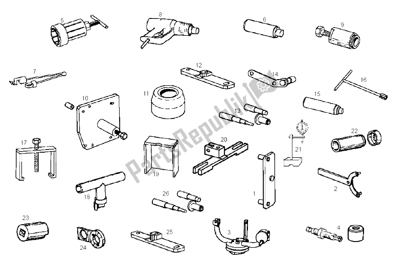Todas las partes para Herramientas Especiales (2) de Derbi Atlantis 50 CC 2T E2 2007