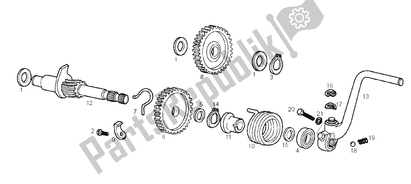 All parts for the Starter Assembly of the Derbi Senda 50 R DRD Racing LTD Edition E2 2 Edicion 2005