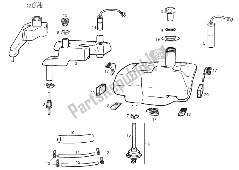 Toutes les pièces pour le Réservoir du Derbi Atlantis LC 50 1999