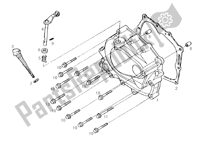 Todas las partes para Cubierta Del Variador Carter de Derbi Senda 125 SM 4T 2004