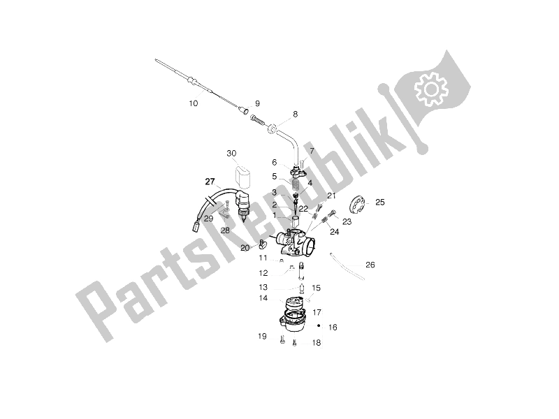 Todas las partes para Componentes Del Carburador de Derbi Sonar 50 2T 2009