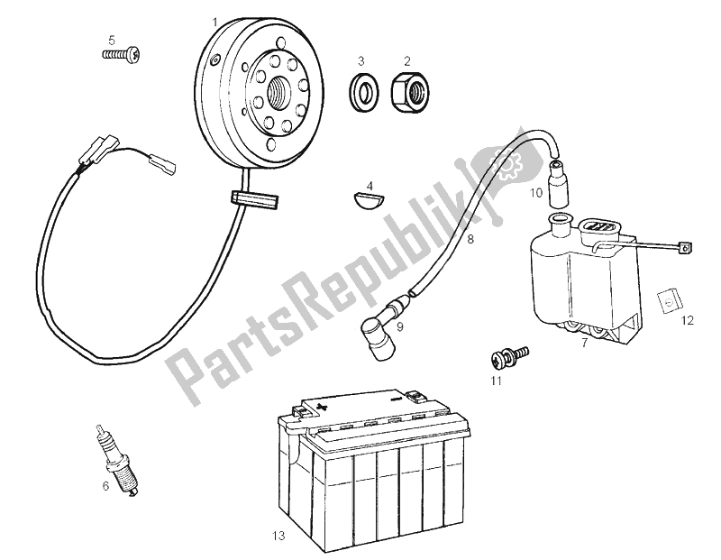 Todas las partes para Cdi Magneto Assy de Derbi Senda 50 R X Race E2 4 Edicion 2006