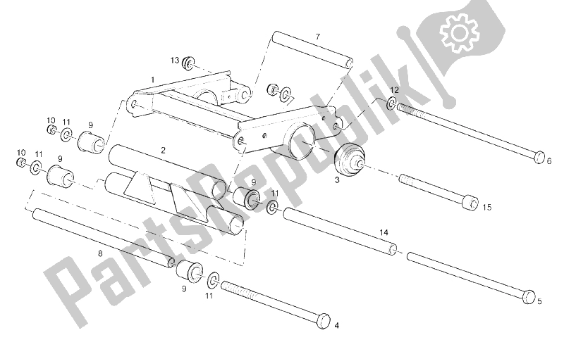 All parts for the Engine Support of the Derbi Rambla 125 CC 250 E3 2007