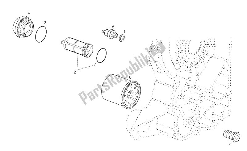 Toutes les pièces pour le Filtre à L'huile du Derbi Rambla 125 CC 250 E3 2007