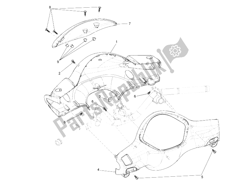Toutes les pièces pour le Couvertures De Guidon du Derbi Sonar 150 4T 2009