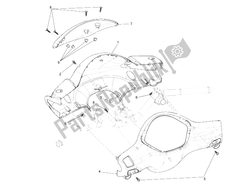 Tutte le parti per il Coperture Per Manubri del Derbi Sonar 150 4T 2009