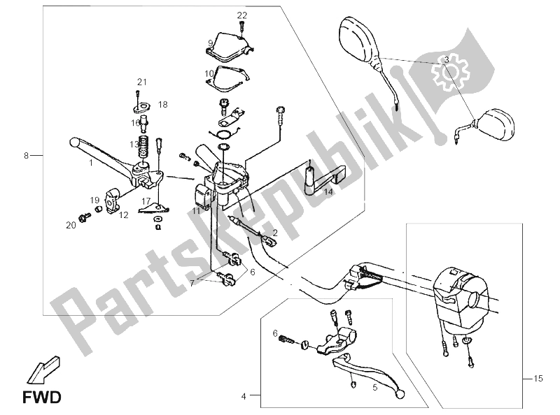 Toutes les pièces pour le Les Contrôles du Derbi DXR 250 CC 2004