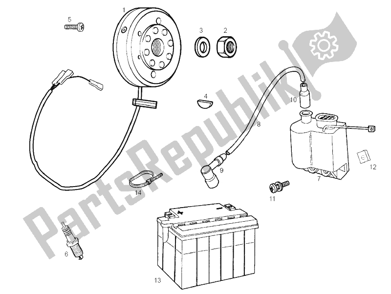 All parts for the Cdi Magneto Assy of the Derbi Senda 50 SM DRD Racing LTD Edition E2 2007