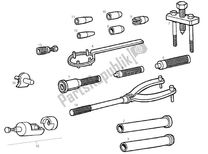 Toutes les pièces pour le Accessoires (2) du Derbi GPR 50 Replica Export Market 1999