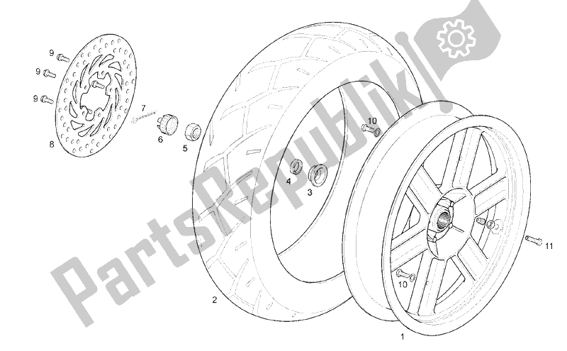 All parts for the Rear Wheel of the Derbi Rambla 125 CC 250 E3 2 VER 2008