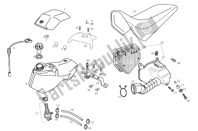 Toutes les pièces pour le Réservoir du Derbi Senda 50 R DRD Racing LTD Edition E2 2 Edicion 2005