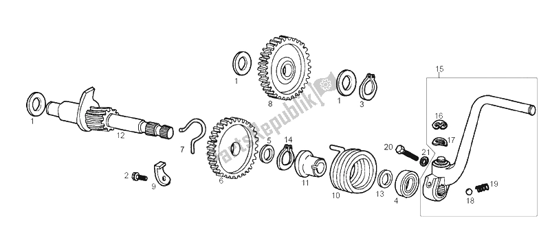 Todas las partes para Montaje De Arranque de Derbi Senda 50 R X Trem E2 3 Edicion 2006