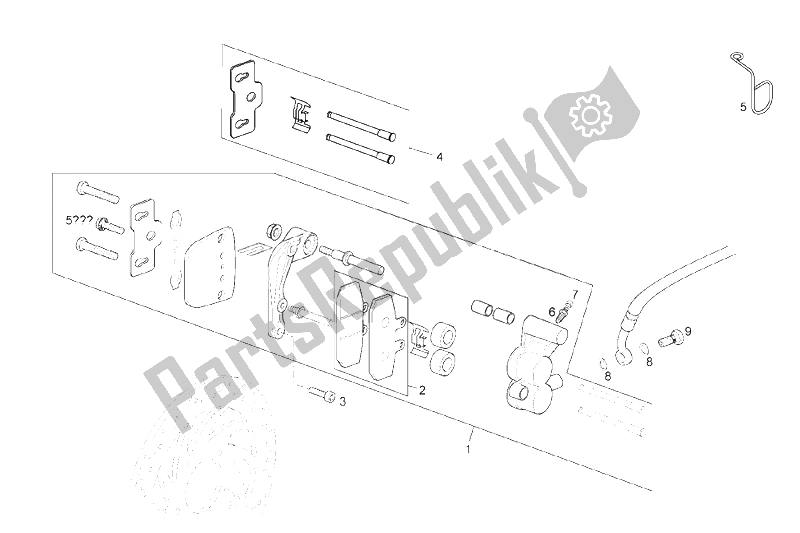 Tutte le parti per il Pinza Anteriore del Derbi Rambla 125 CC 250 E3 2007