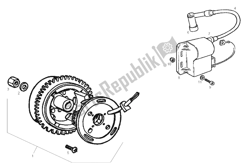 Todas las partes para Cdi Magneto Assy de Derbi GPR 50 Replica Export Market 1999
