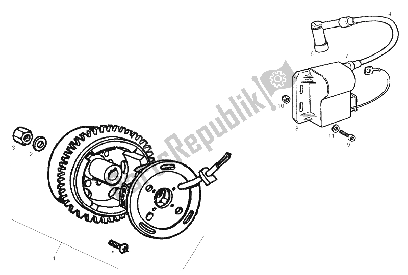 Alle onderdelen voor de Cdi Magneto Assy van de Derbi GPR 50 Replica Export Market 1999