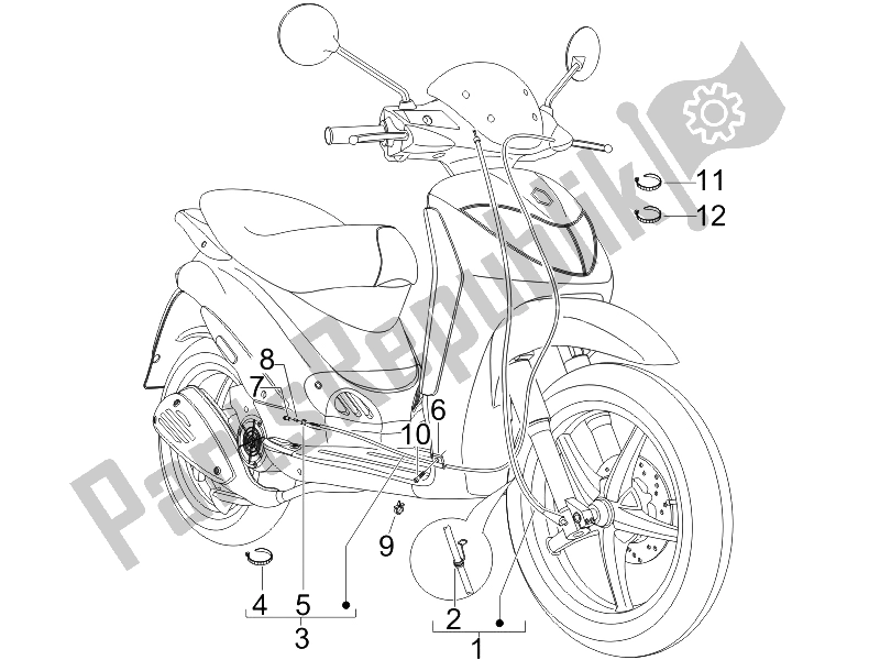 Todas as partes de Transmissões do Derbi Sonar 125 4T 2009