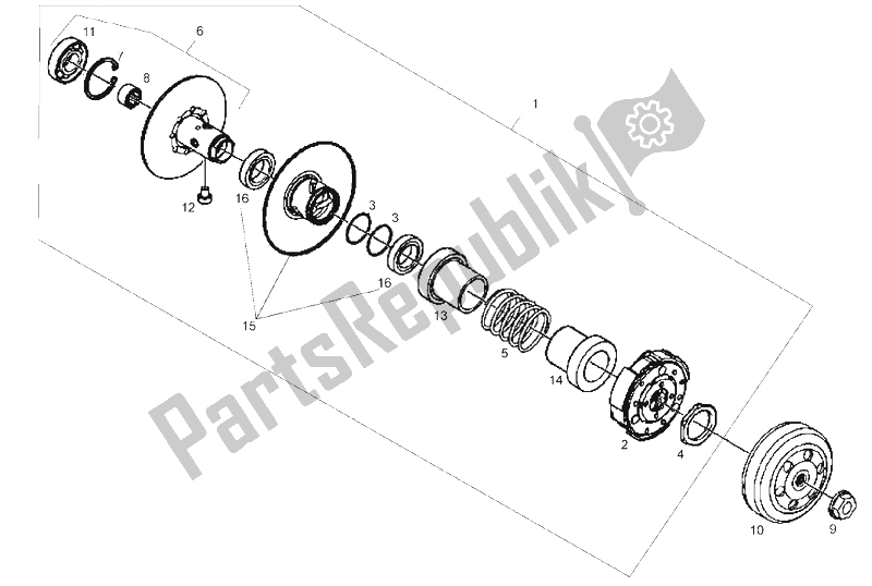 Toutes les pièces pour le Anneau De Chaîne du Derbi Atlantis 4T 50 CC E2 2007