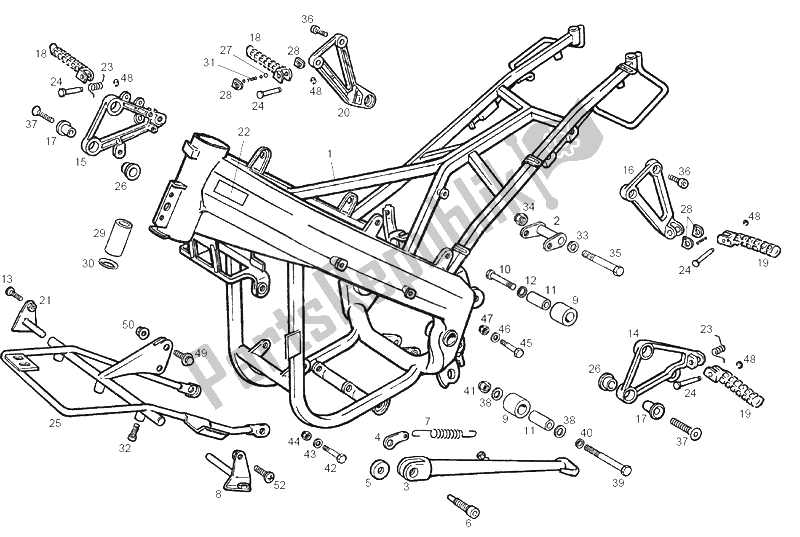 Alle onderdelen voor de Kader van de Derbi GPR 50 Replica Export Market 1999