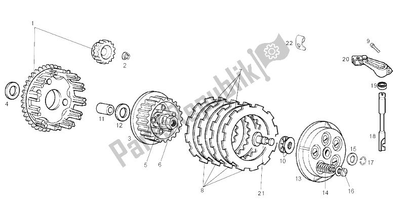 Toutes les pièces pour le Embrayage du Derbi Senda 50 SM DRD PRO E2 2 VER 2005