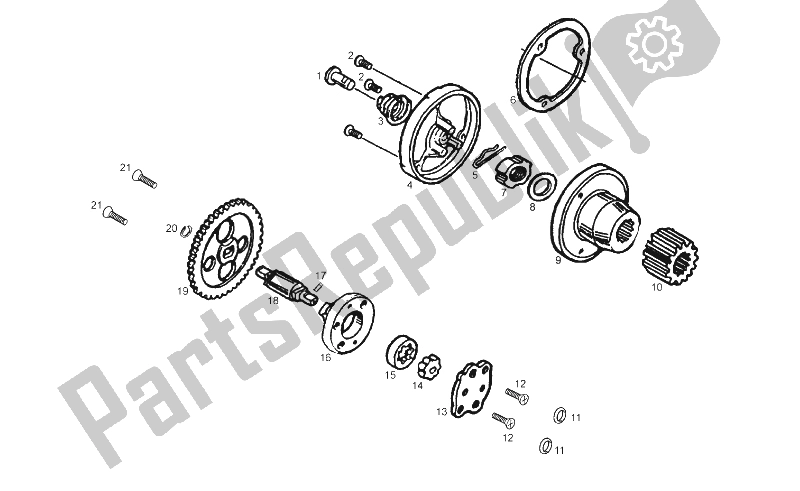 Toutes les pièces pour le La Pompe à Huile du Derbi Senda 125 SM Baja 4T E3 2010