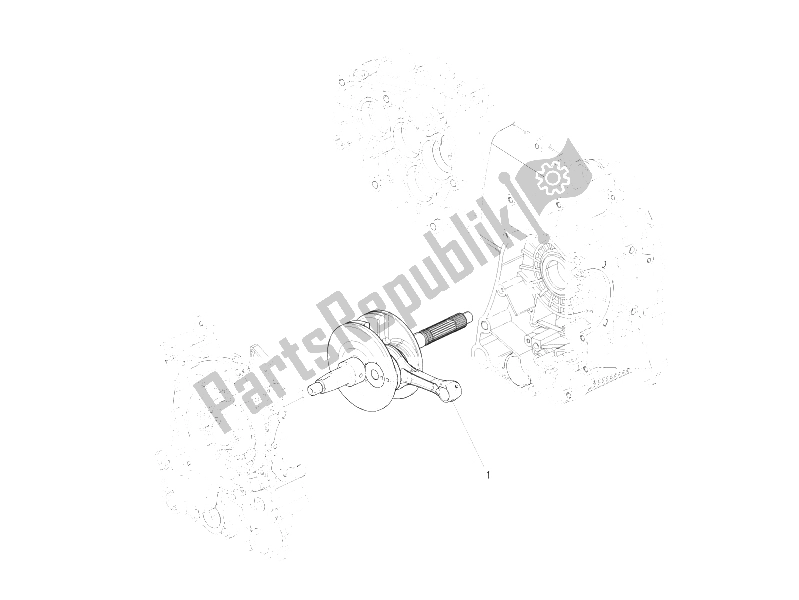 All parts for the Crankshaft of the Derbi Sonar 150 4T 2009
