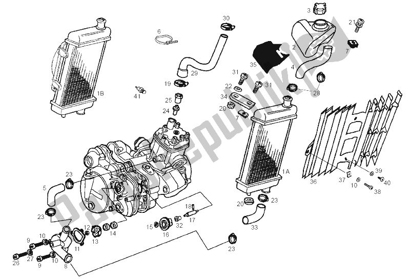 Todas las partes para Sistema De Refrigeración de Derbi Senda 50 SM DRD Edition Black E2 2005