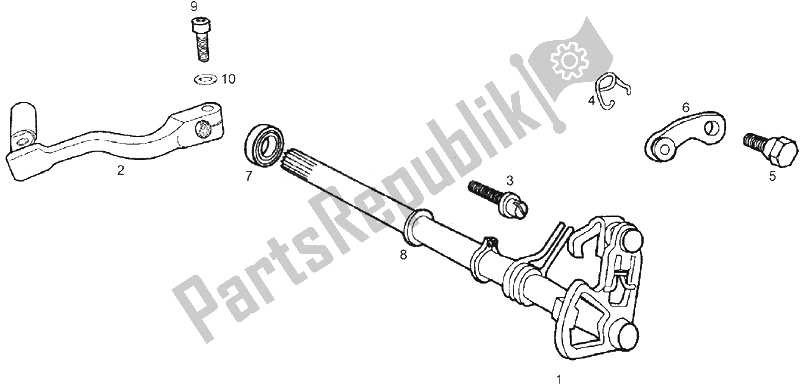 All parts for the Selector of the Derbi Senda 50 R DRD PRO E2 2 VER 2005