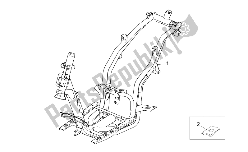 All parts for the Frame of the Derbi Variant Sport 125 4T E3 2012