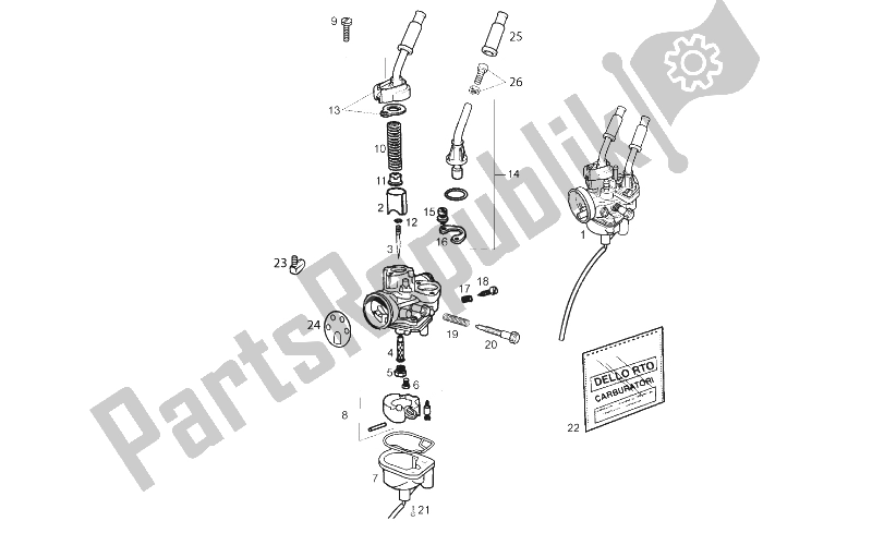 Alle onderdelen voor de Carburateur van de Derbi Senda 50 SM DRD X Treme LTD Edition 2T E2 2013