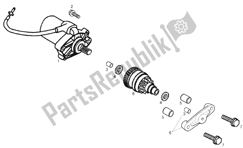 Toutes les pièces pour le Démarreur du Derbi Senda 50 SM DRD PRO E2 2005