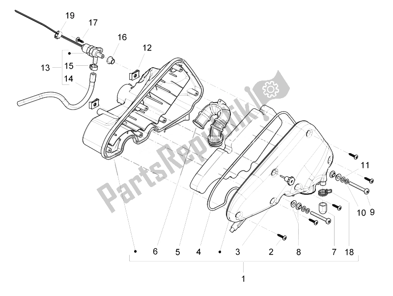 Todas las partes para Filtro De Aire de Derbi Boulevard 150 4T E3 2010