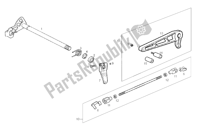 Todas las partes para Palanca De Cambios de Derbi GPR 125 Racing R E2 2 Edicion 2004