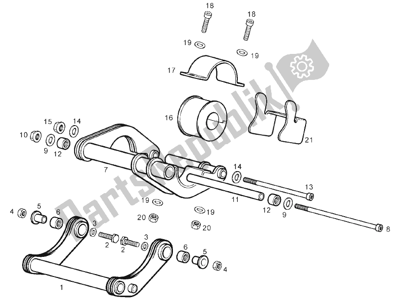 Toutes les pièces pour le Support Moteur du Derbi GP1 250 CC E2 3 VER 2006