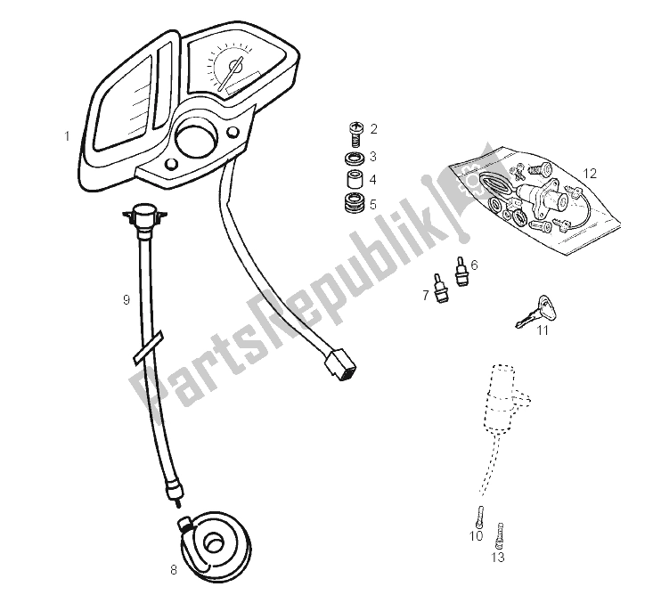 Tutte le parti per il Strumenti del Derbi Senda 50 SM X Trem E2 4 VER 2007