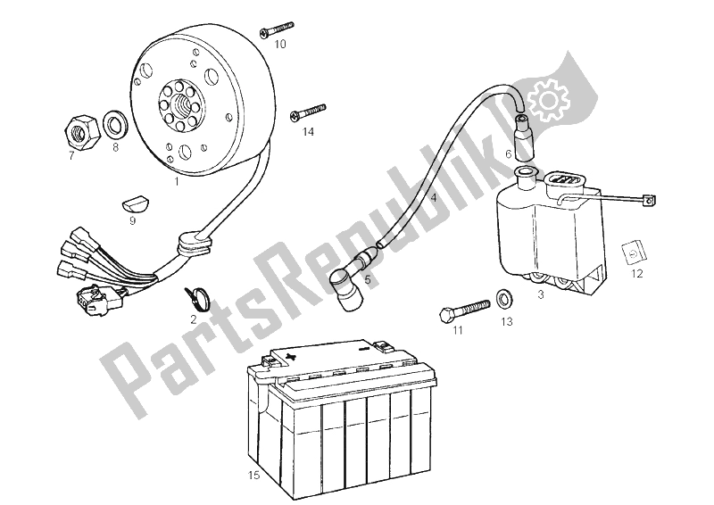 All parts for the Cdi Magneto Assy of the Derbi Senda 50 R X Race E2 3A Edicion 2005