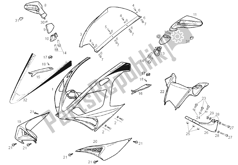 Toutes les pièces pour le Cadre du Derbi GPR 50 Replica E2 2A Edicion 2005