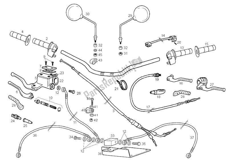 Todas las partes para Manillar - Controles de Derbi Senda 50 SM DRD 2A Edicion 2003